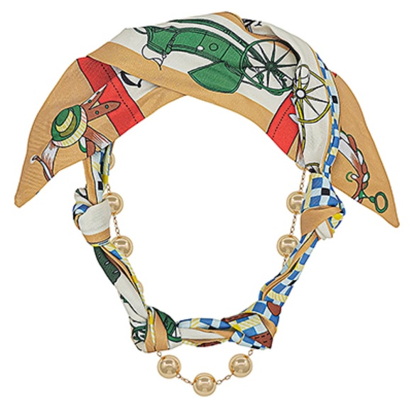 10mm CCB Chain & Scraf Dual Necklace - Picture 3 of 4